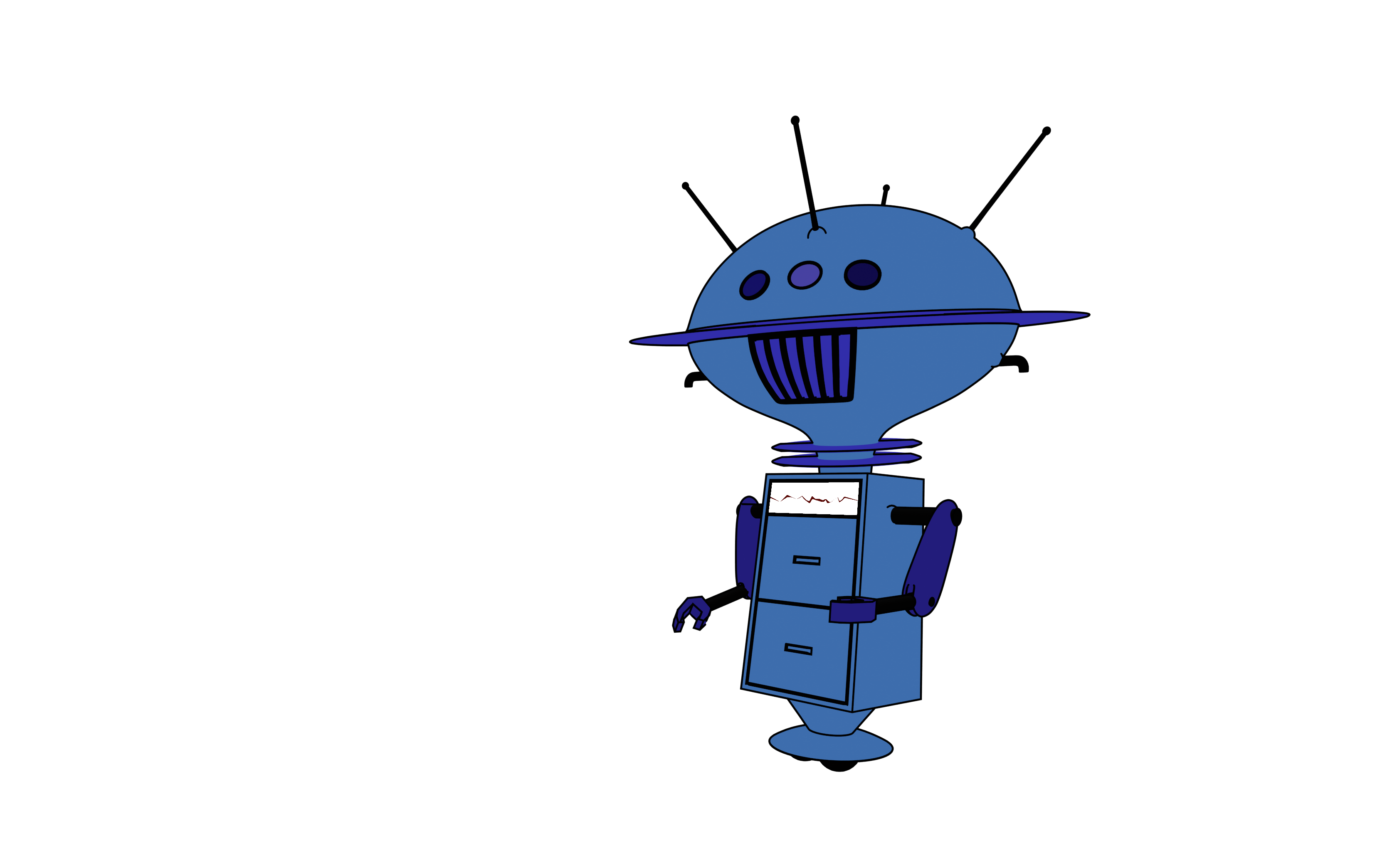 Toon shaded Uniblab robot from The Jetsons preview image 2